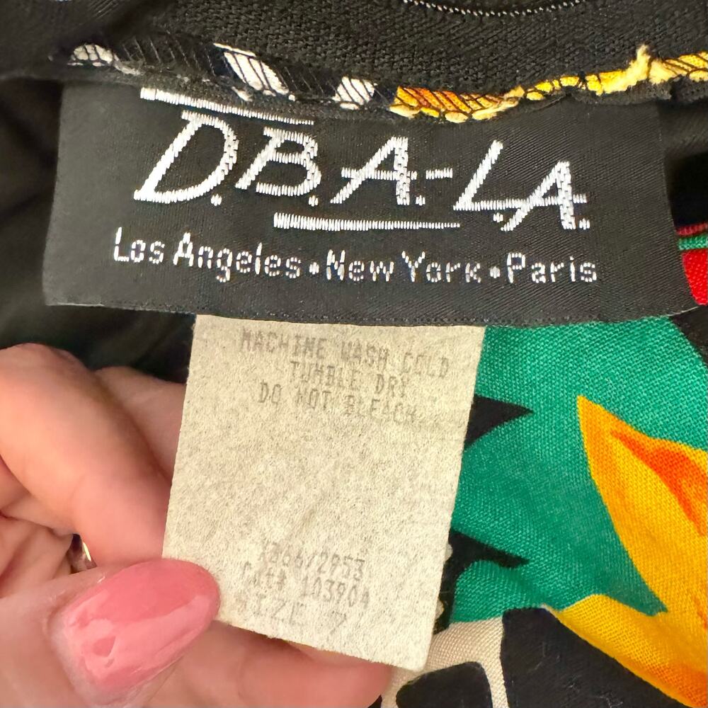 VTG 90s DBA-LA Floral Halter Dress 7 - Picture 7 of 12